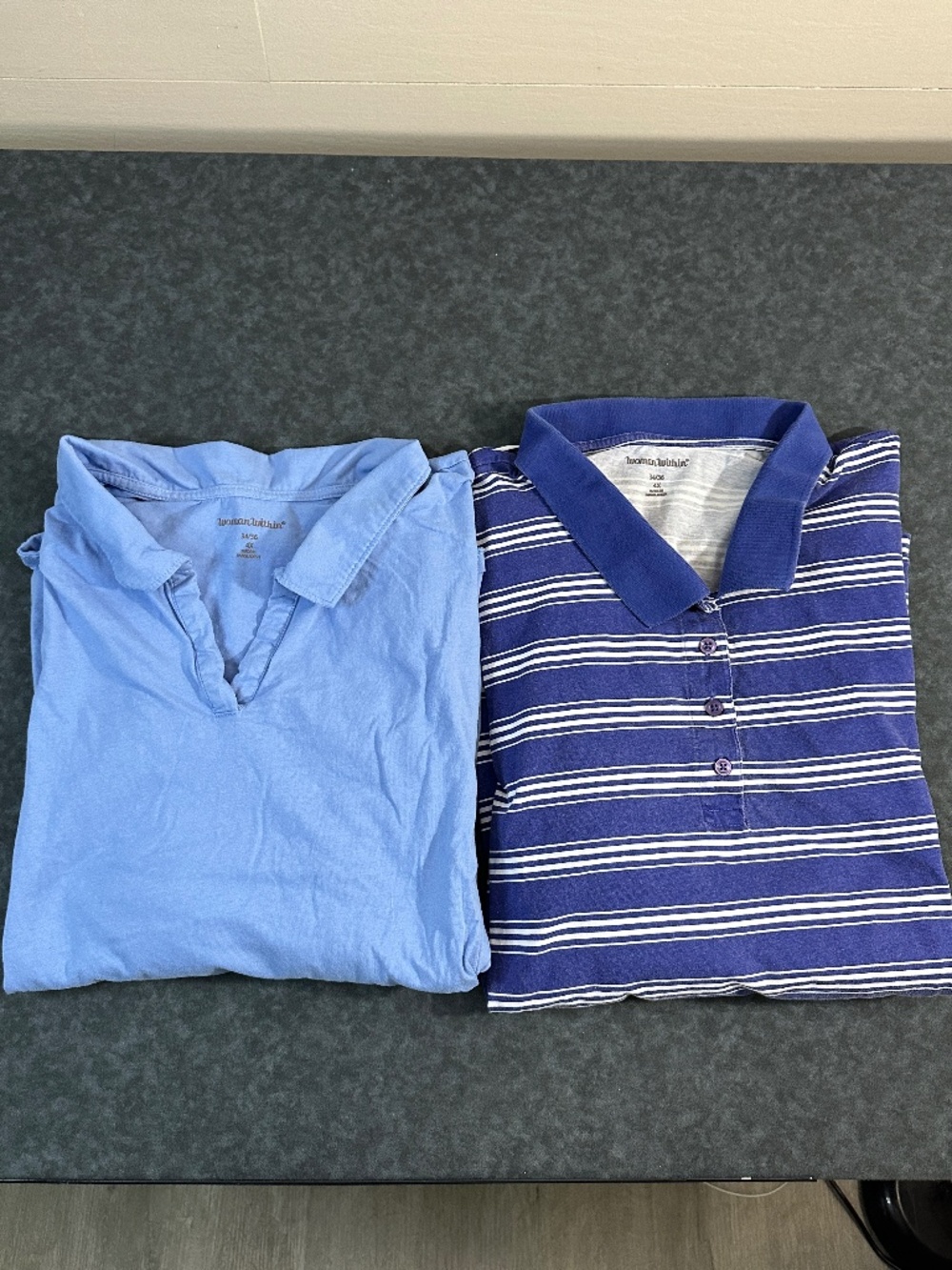 Woman Within Long Sleeve Polo Shirt Bundle of 2 Size 4X